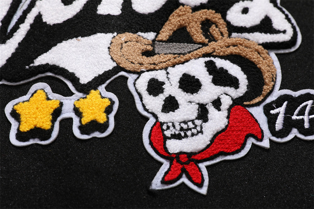 Men's PureFusion Skull Letter Baseball Jacket