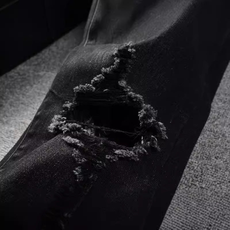 Men’s Coloured Letters Black Jeans