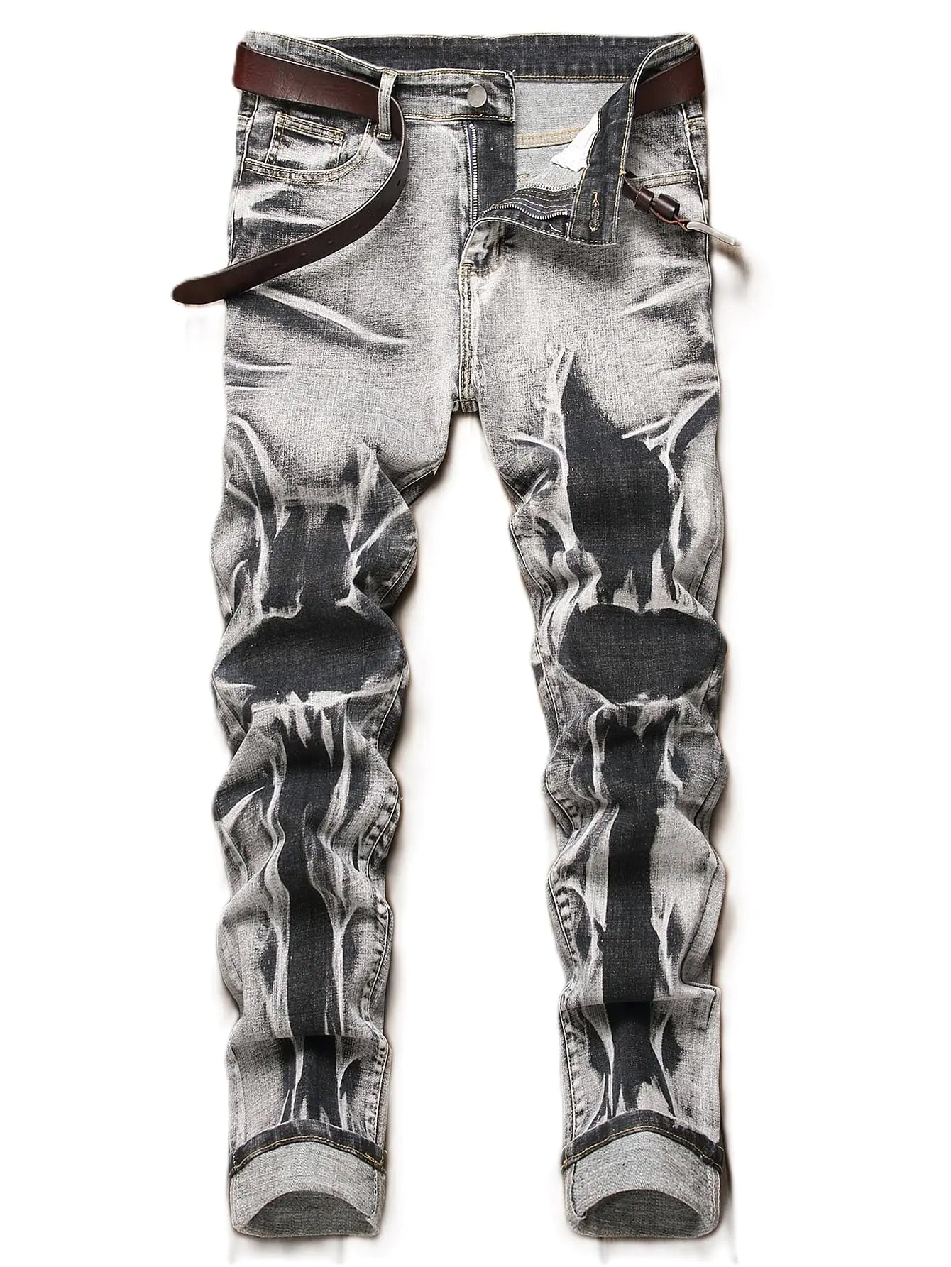 PureFusion Men’s Skinny Stretch Jeans Slim Fit Ripped Jeans