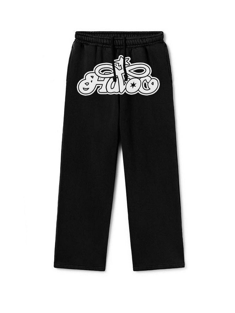 PureFusion Man Solid Color Letter Print Hoodie