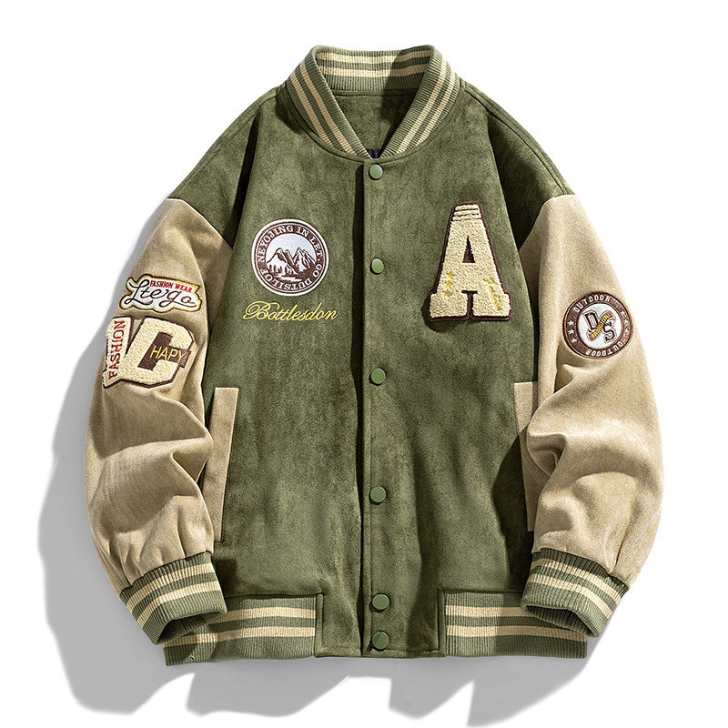 PureFusion Retro Loose Letter Baseball Jacket