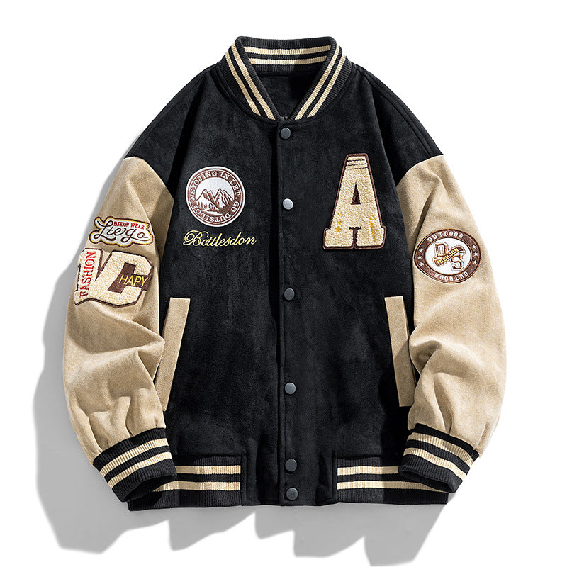 PureFusion Retro Loose Letter Baseball Jacket