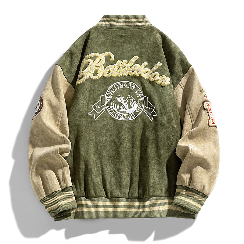 PureFusion Retro Loose Letter Baseball Jacket