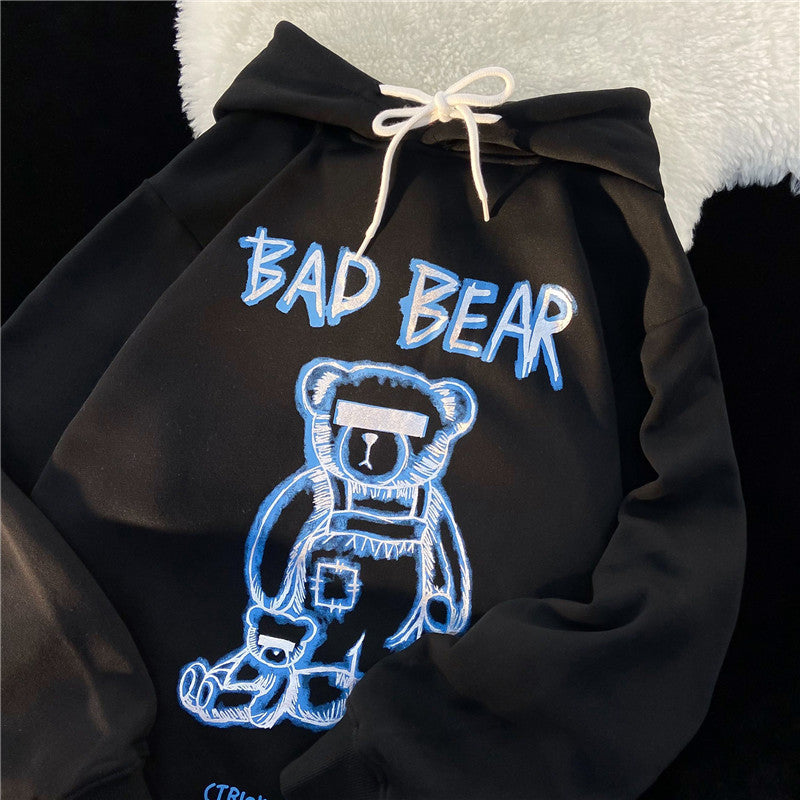PureFusion Ocean-Grid Bear Hoodie