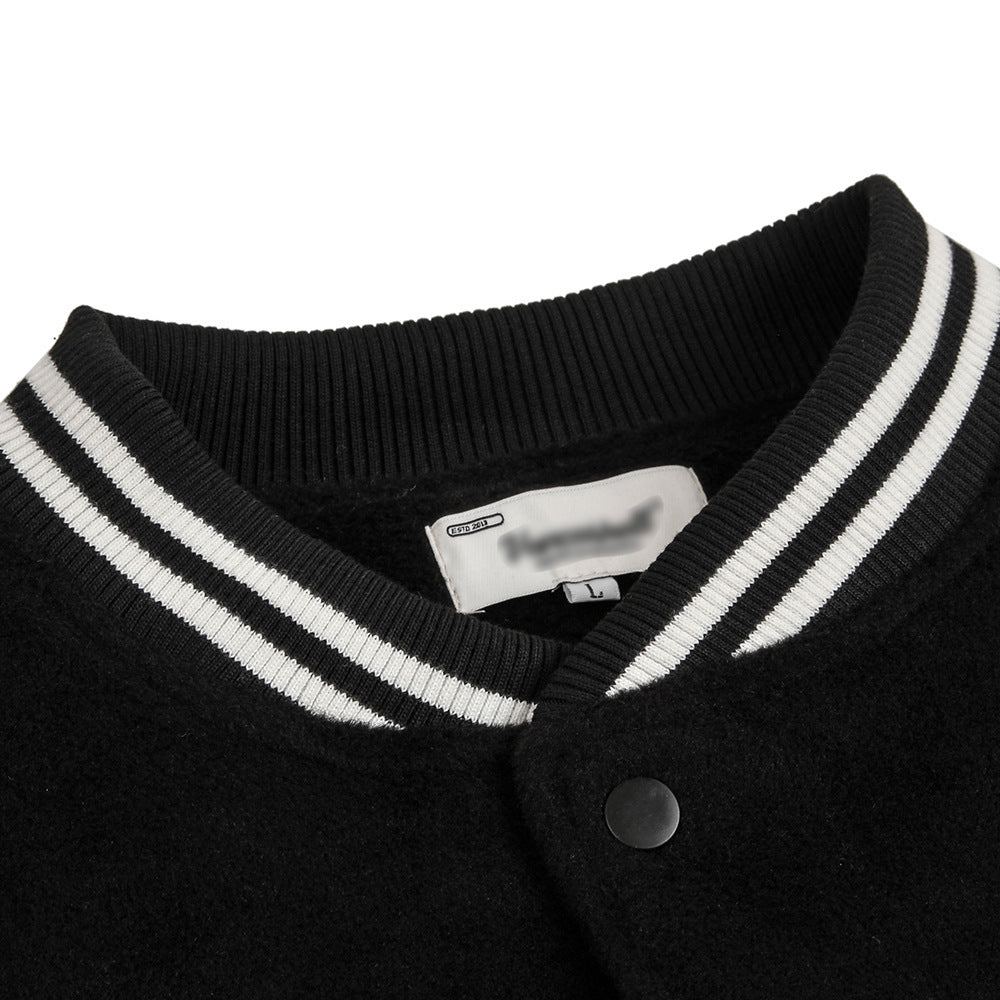 PureFusion Letter Patch Embroidered Baseball Uniform Jacket