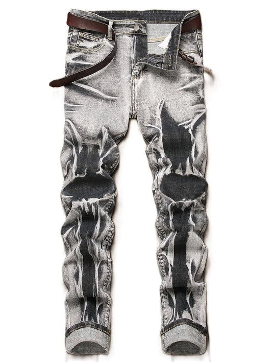 PureFusion Men’s Skinny Stretch Jeans Slim Fit  Ripped Jeans