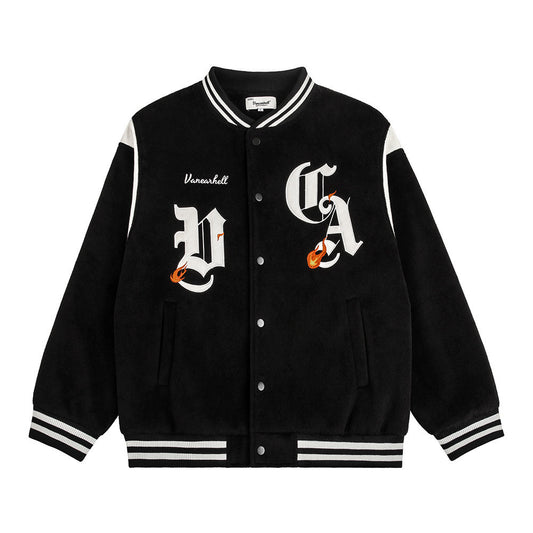 PureFusion Letter Patch Embroidered Baseball Uniform Jacket